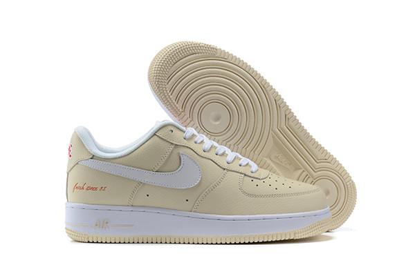 Women's Air Force 1 Low Top Cream Shoes 084